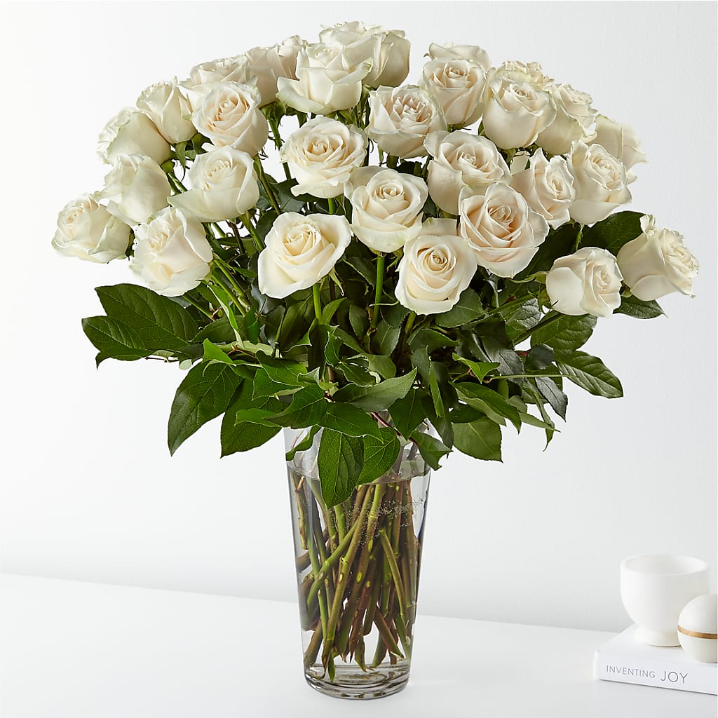 Long Stem White Rose Bouquet – Artistic Designs Unlimited, Marianna FL