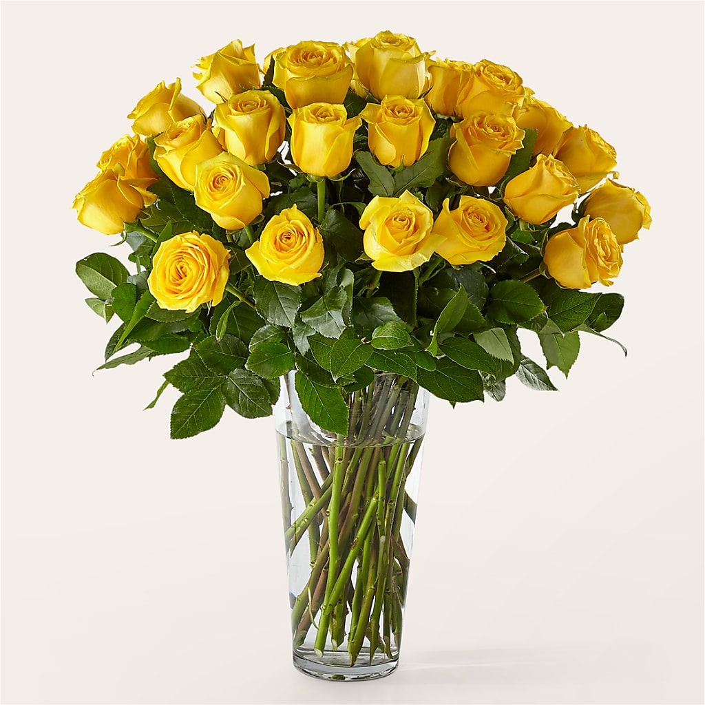 Long Stem Yellow Rose Bouquet – Artistic Designs Unlimited, Marianna FL