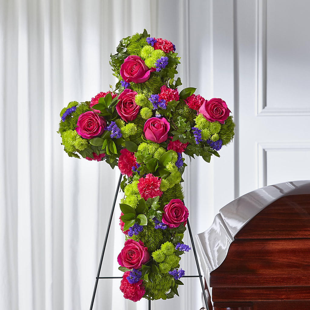 Tribute Rose Floral Cross – Artistic Designs Unlimited, Marianna FL