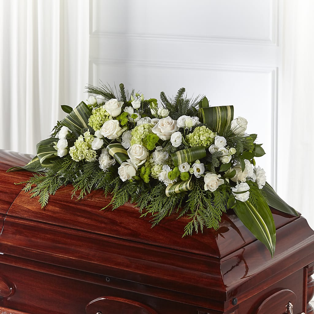 Hopeful Gesture Casket Spray – Artistic Designs Unlimited, Marianna FL