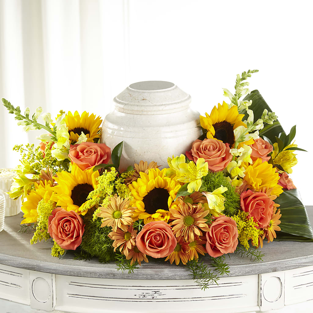 Faithful Sunflower Cremation Adornment – Artistic Designs Unlimited, Marianna FL