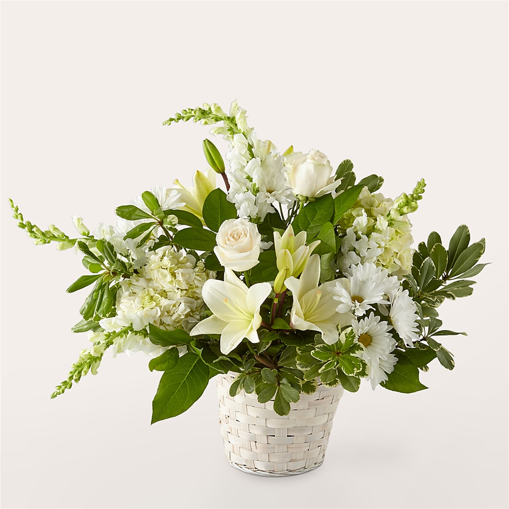 Ivory Elegance Floral Basket – Artistic Designs Unlimited, Marianna FL