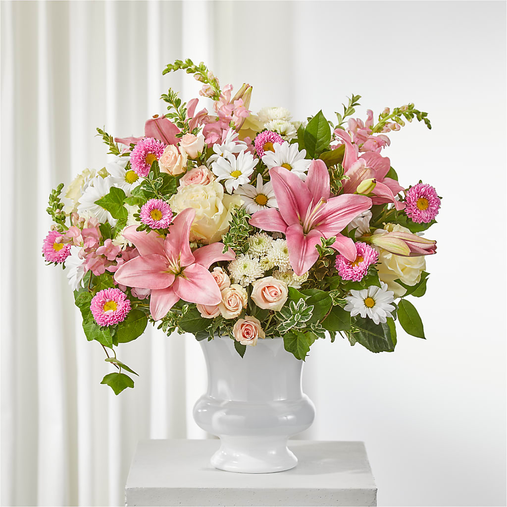 Empathetic Blooms Urn Arrangement – Artistic Designs Unlimited, Marianna FL