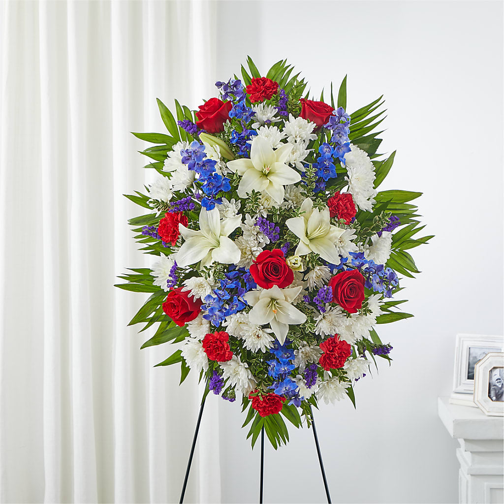 Cherished Service Standing Spray – Artistic Designs Unlimited, Marianna FL