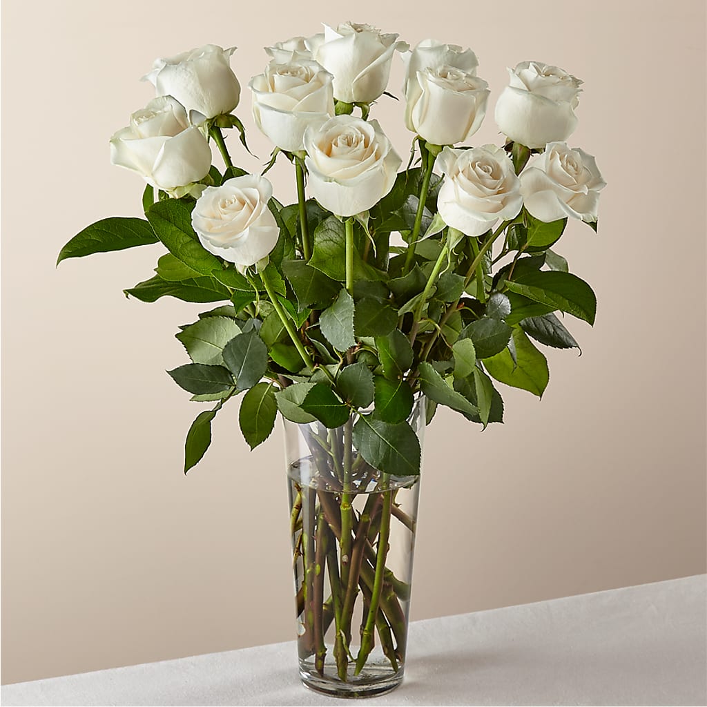 Long Stem White Rose Bouquet –  Artistic Designs Unlimited, Marianna FL