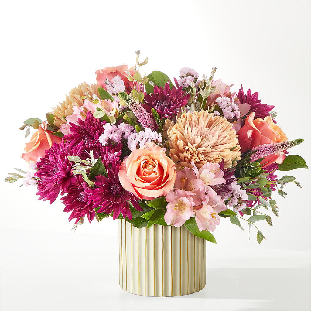 Berry Cobbler Bouquet with Ivory Vase –  Artistic Designs Unlimited, Marianna FL