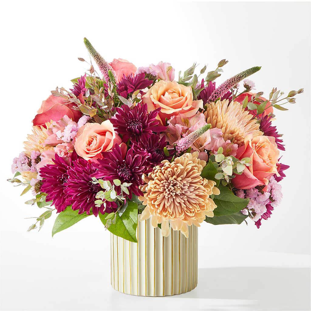 Berry Cobbler Bouquet with Ivory Vase –  Artistic Designs Unlimited, Marianna FL