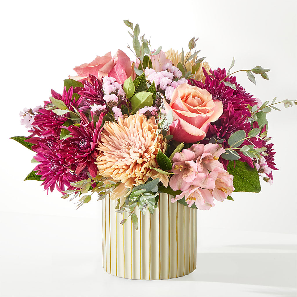 Berry Cobbler Bouquet with Ivory Vase –  Artistic Designs Unlimited, Marianna FL