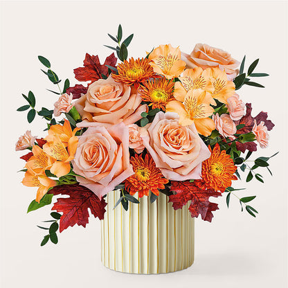 Spiced Latte Bouquet with Ivory Vase –  Artistic Designs Unlimited, Marianna FL