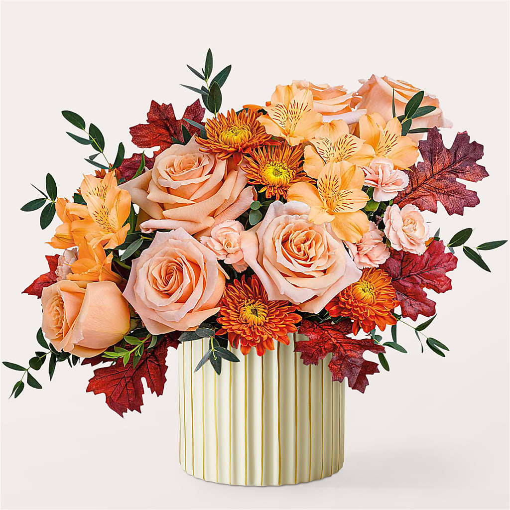 Spiced Latte Bouquet with Ivory Vase –  Artistic Designs Unlimited, Marianna FL