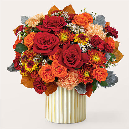 Merlot Bouquet with Ivory Vase –  Artistic Designs Unlimited, Marianna FL